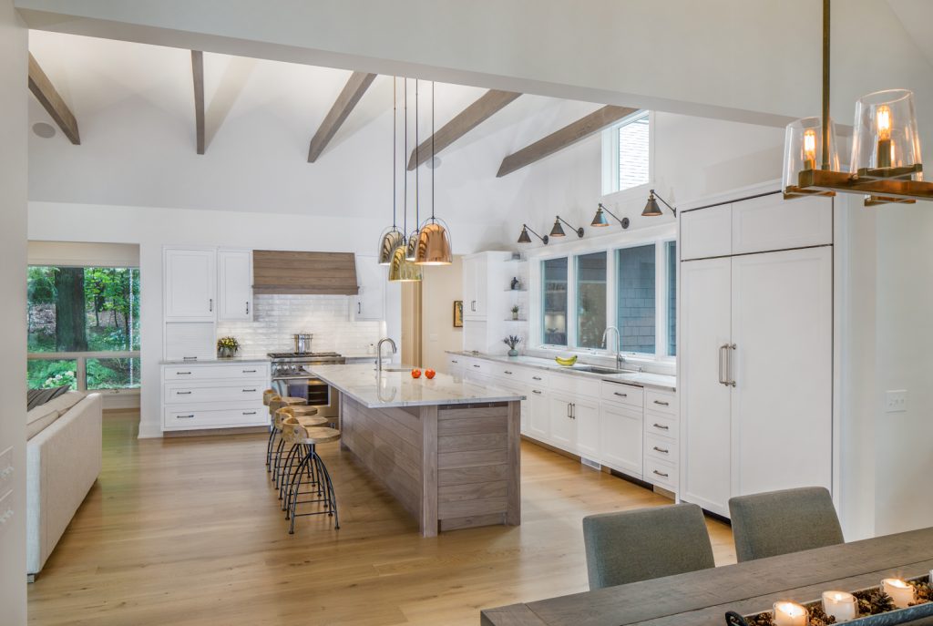 Wood Cabinetry, Custom stained Walnut Island